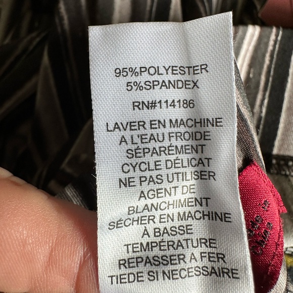 Scarlett Wide Leg Striped Pants - Black and White - Picture 9 of 9